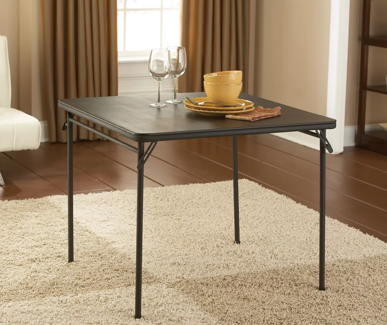 Black Square Folding Table, (34" X 34") - Image 2