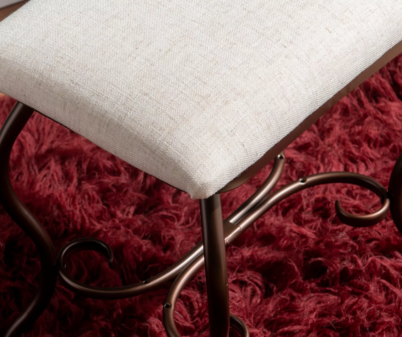 Heather Metal Adjustable Mirror Vanity Set With Stool - Image 10