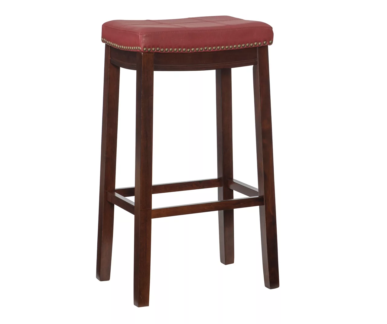 30" Brooke Red Saddle Barstool