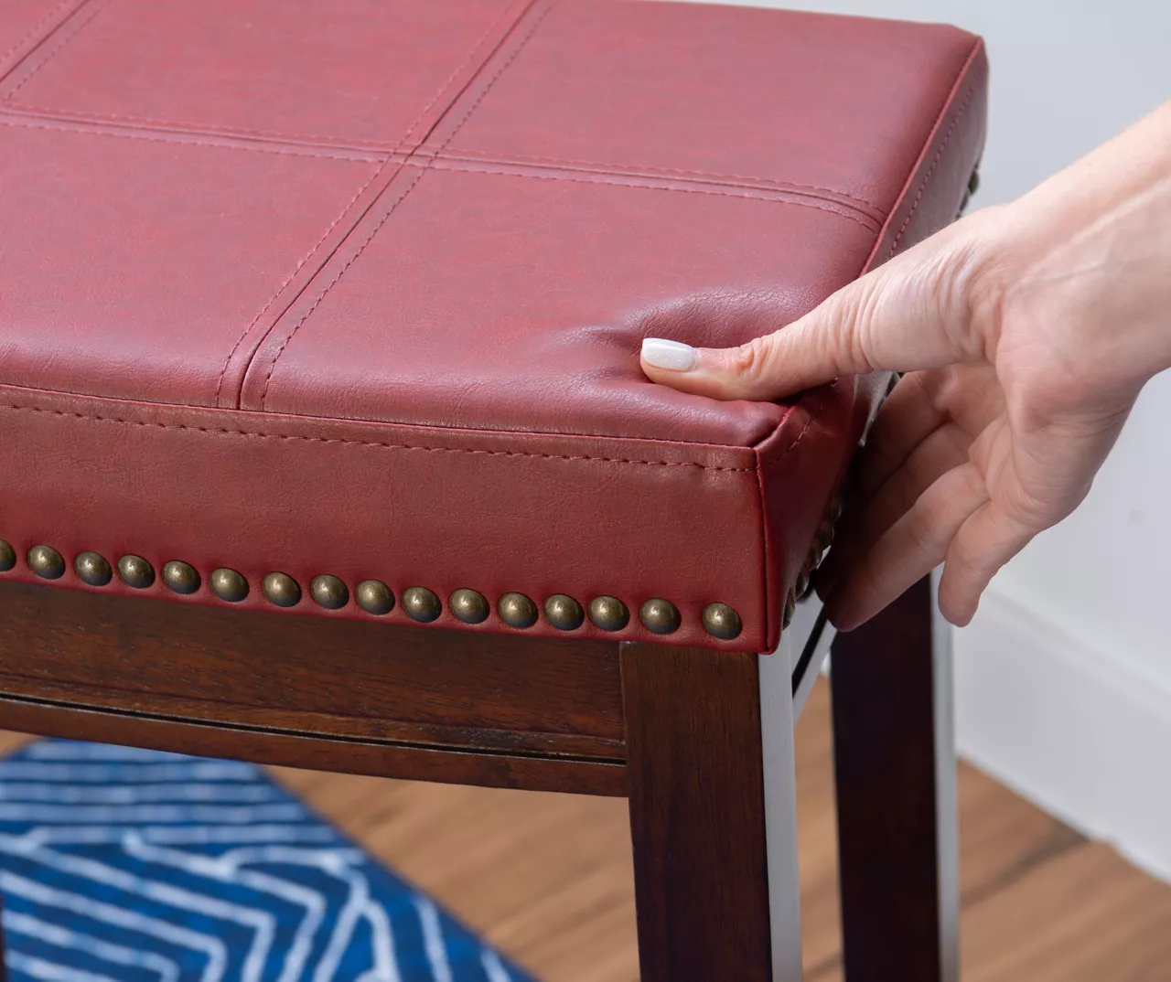 30" Brooke Red Saddle Barstool - Image 5
