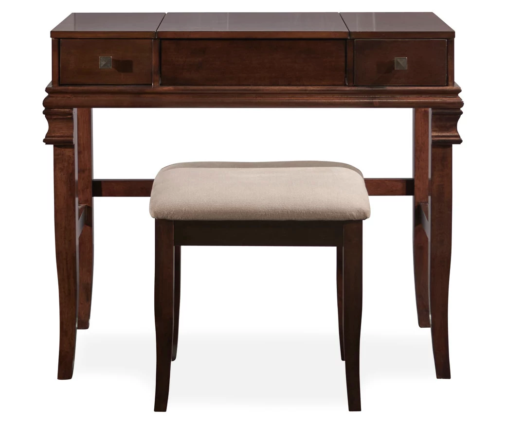 Martha Mirror Vanity Set With Stool - Image 2