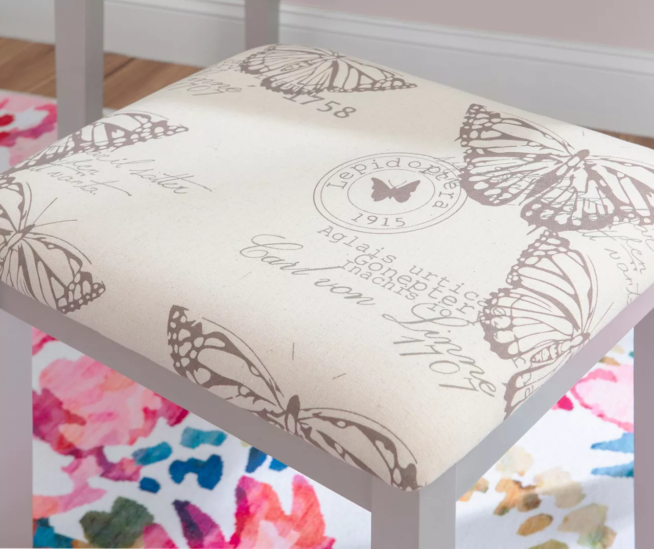 Butterfly Mirror Vanity Set With Stool - Image 18