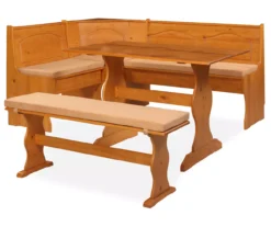 Beige Microfiber Cushion Set For Breakfast Nook