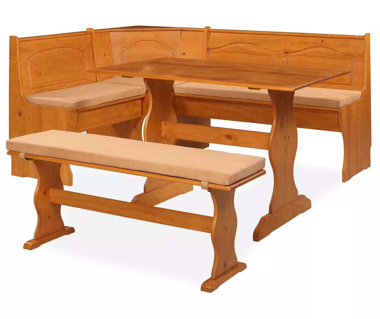 Beige Microfiber Cushion Set For Breakfast Nook