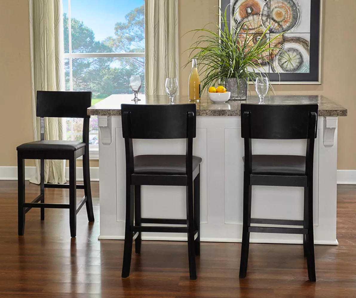 24" Black Contemporary Counter Stool - Image 9