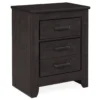 Brinxton Black 2-Drawer Nightstand