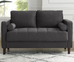 Lillith Dark Gray Mid-Century Loveseat
