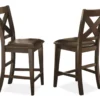 Crosspointe Faux Leather Counter Chairs, 2-Pack