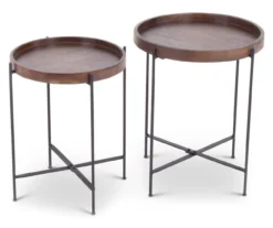 Capri Round Accent Tables, 2-Pack