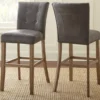 Debby Gray Upholsterd Bar Chairs, 2-Pack