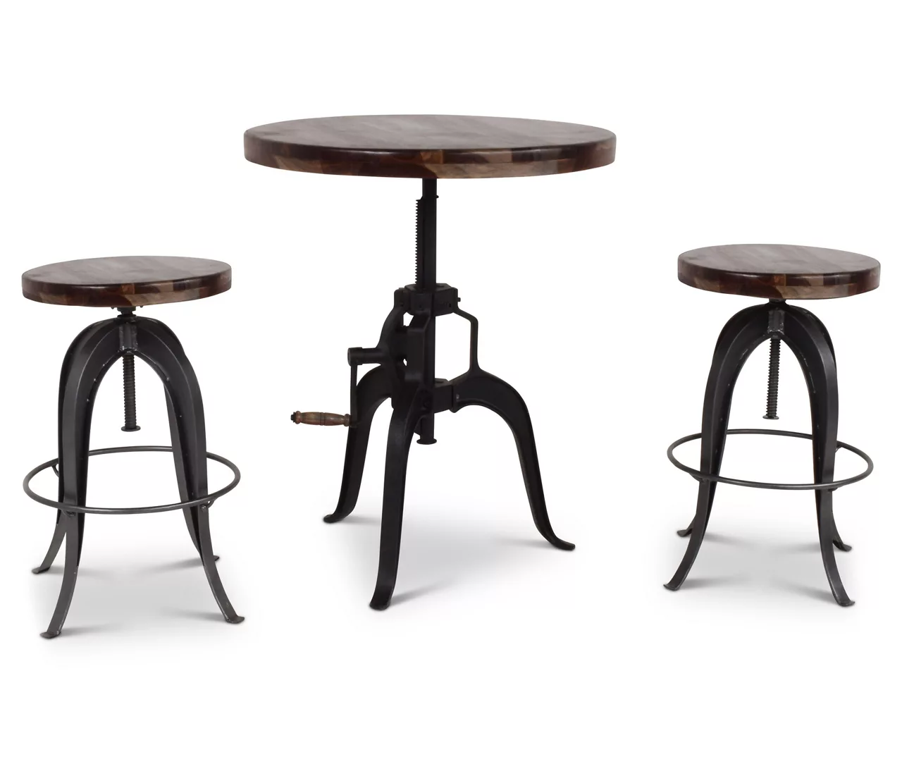 Sparrow Round Adjustable-Height Crank Table