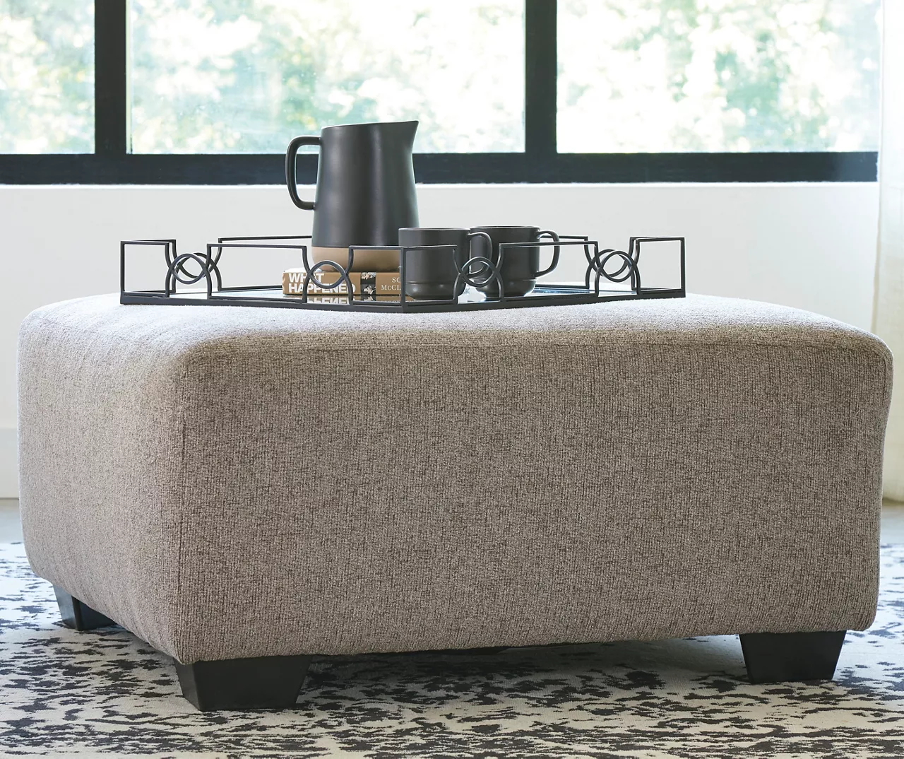 Ballinasloe Platinum Oversize Accent Ottoman - Image 2