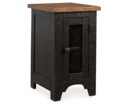 Valebeck Black & Brown Two-Tone Chairside End Table