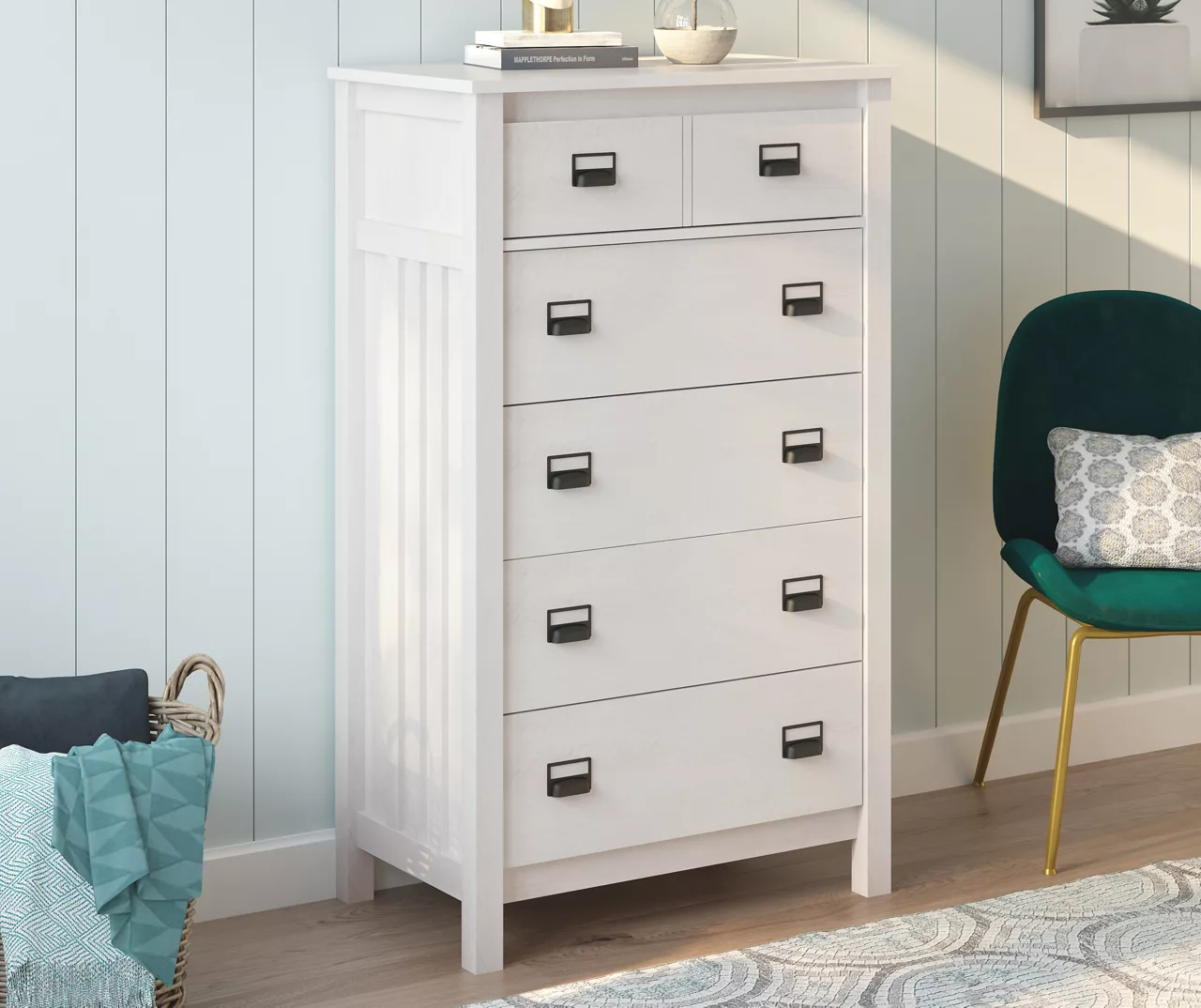 Deveronne Ivory Oak 5-Drawer Dresser - Image 2
