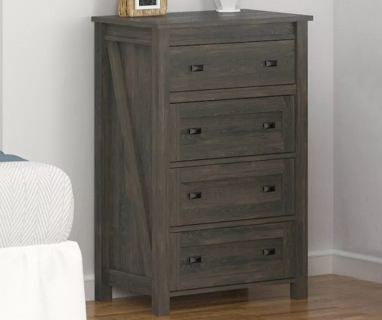 Century Lane Weathered Oak 4-Drawer Dresser