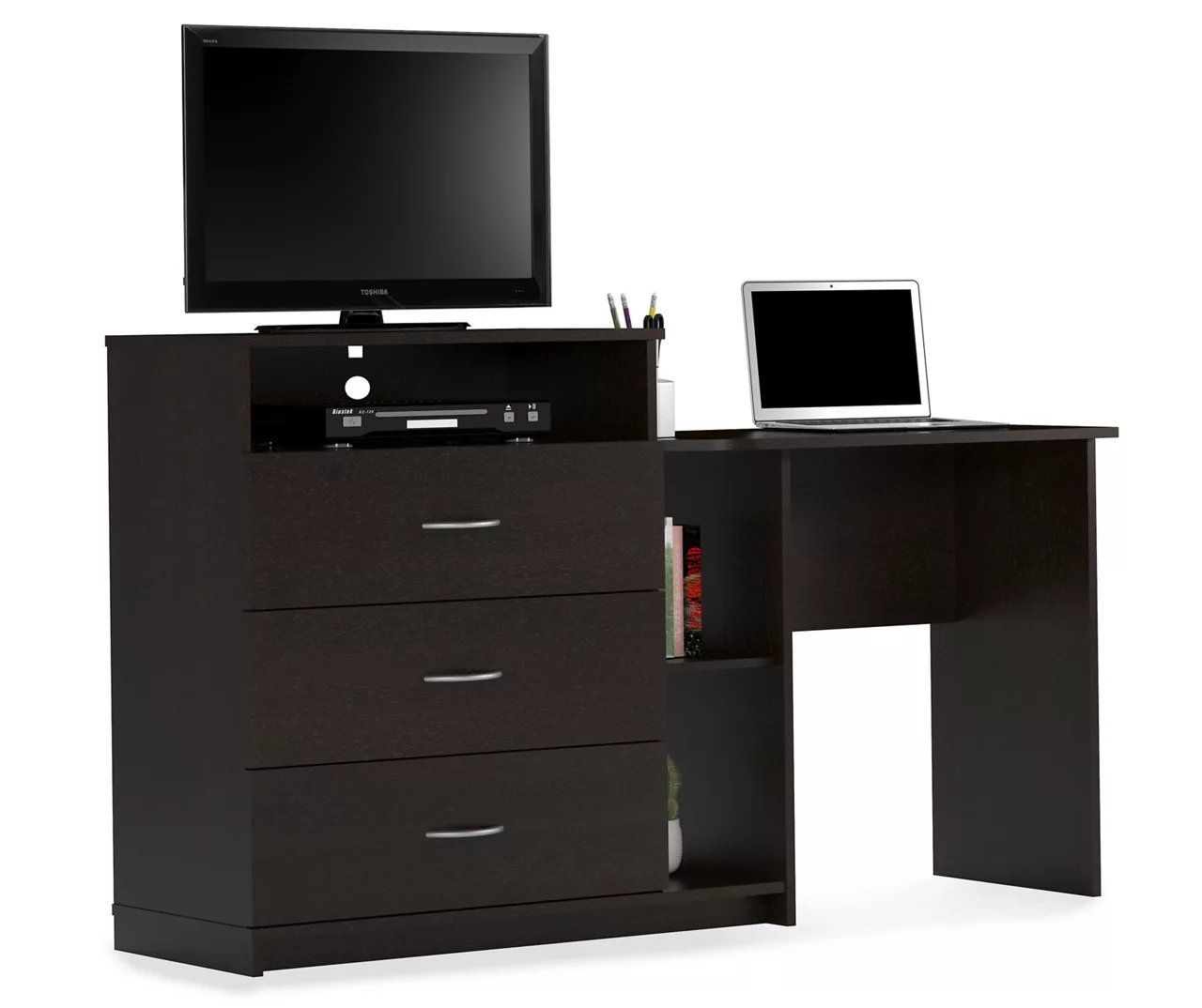 Chevil Espresso Media Dresser & Desk - Image 2