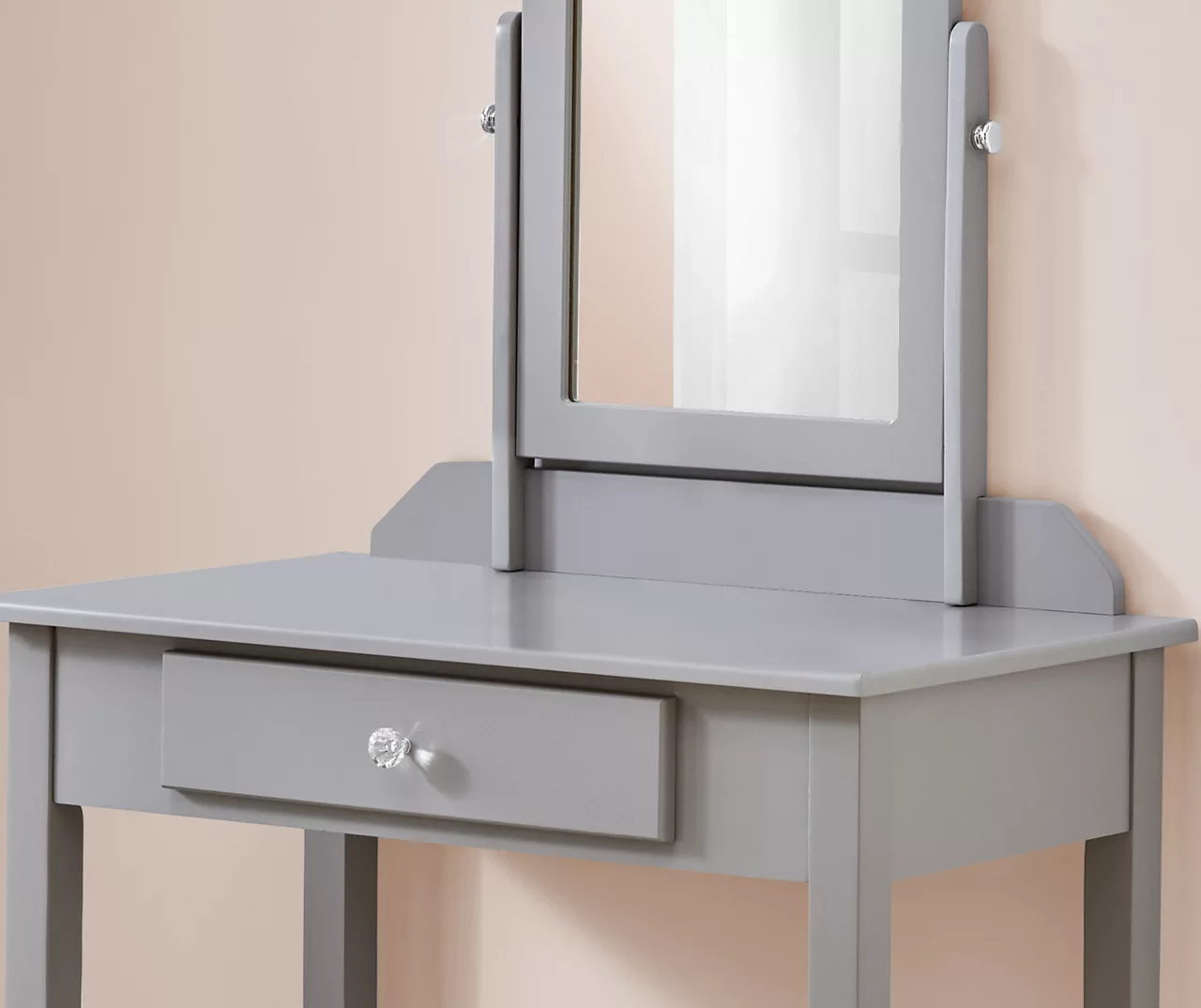 Gray Vanity Table With Mirror - Image 4