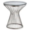 Silver Hourglass End Table