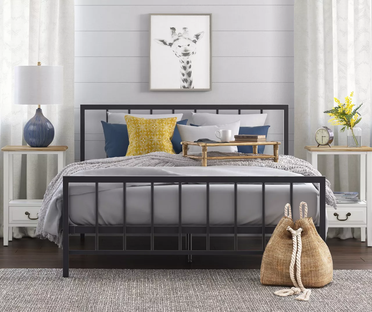 Black Evans King Platform Bed - Image 9