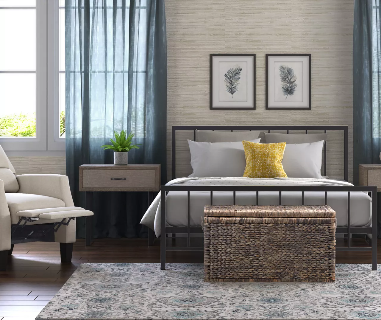 Black Evans King Platform Bed - Image 10