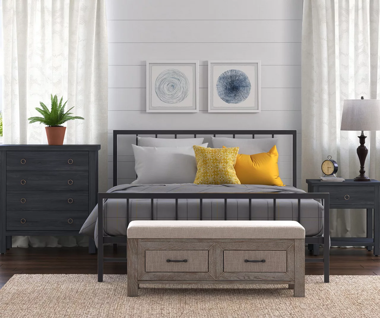 Black Evans King Platform Bed - Image 13