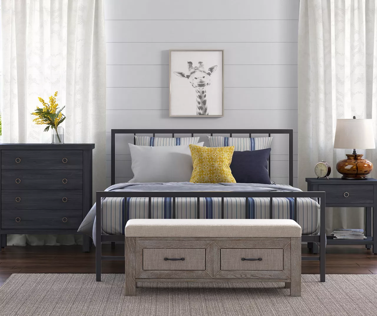 Black Evans King Platform Bed - Image 15