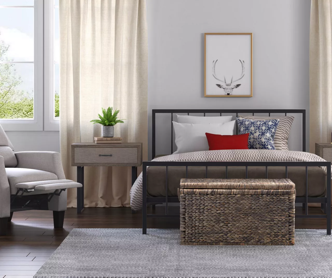 Black Evans King Platform Bed - Image 14