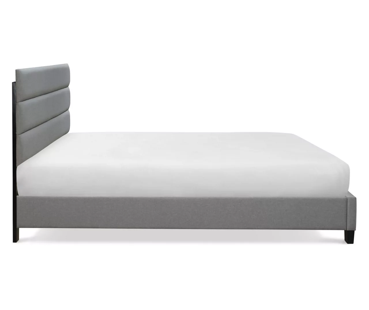 Gray Hudson King Upholstered Linen Fabric Bed - Image 7