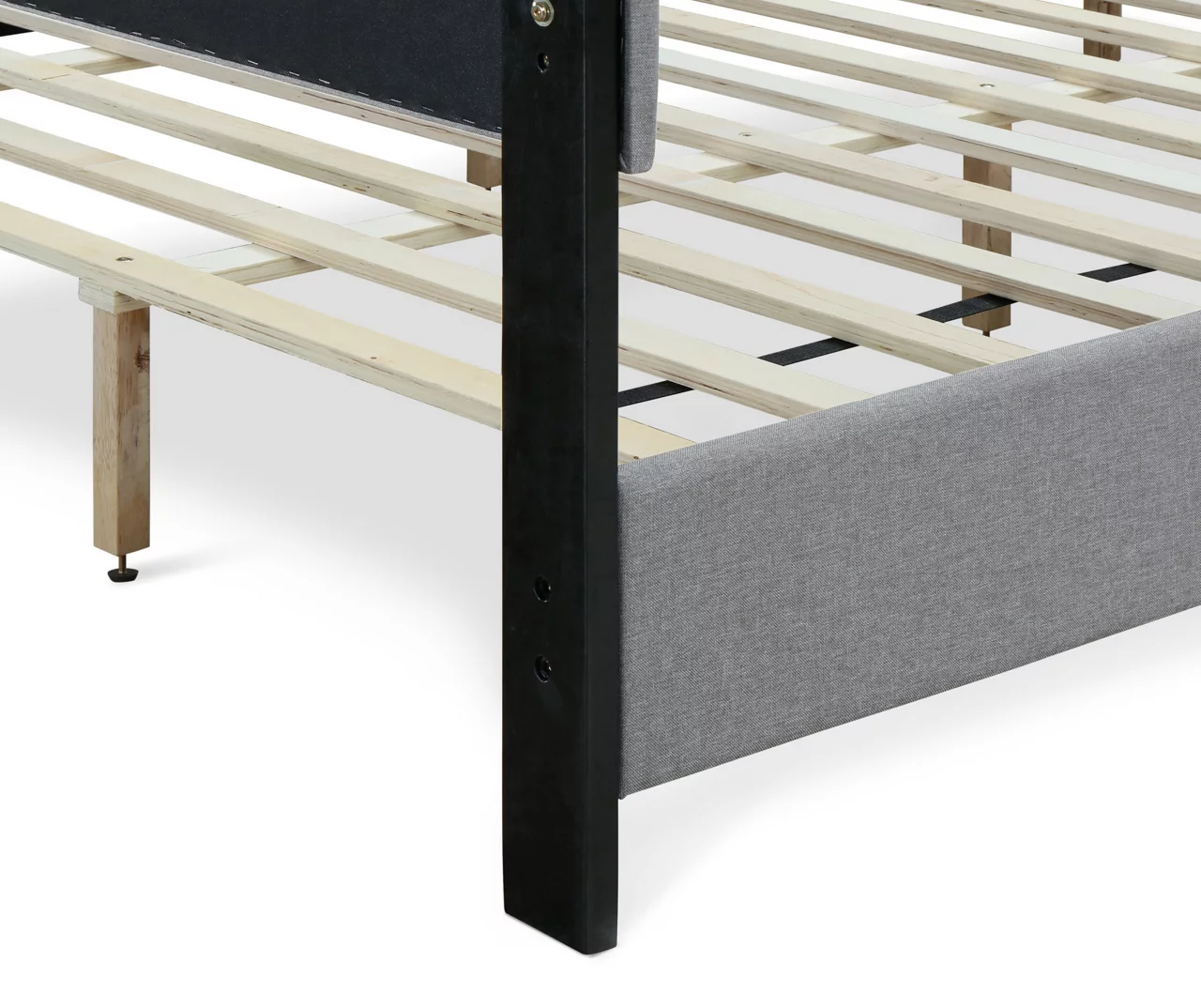 Gray Hudson King Upholstered Linen Fabric Bed - Image 14