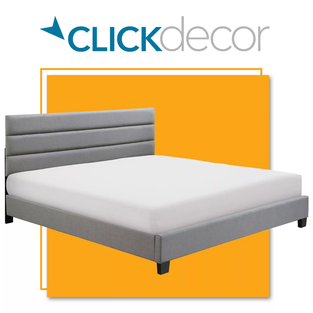 Gray Hudson King Upholstered Linen Fabric Bed - Image 17