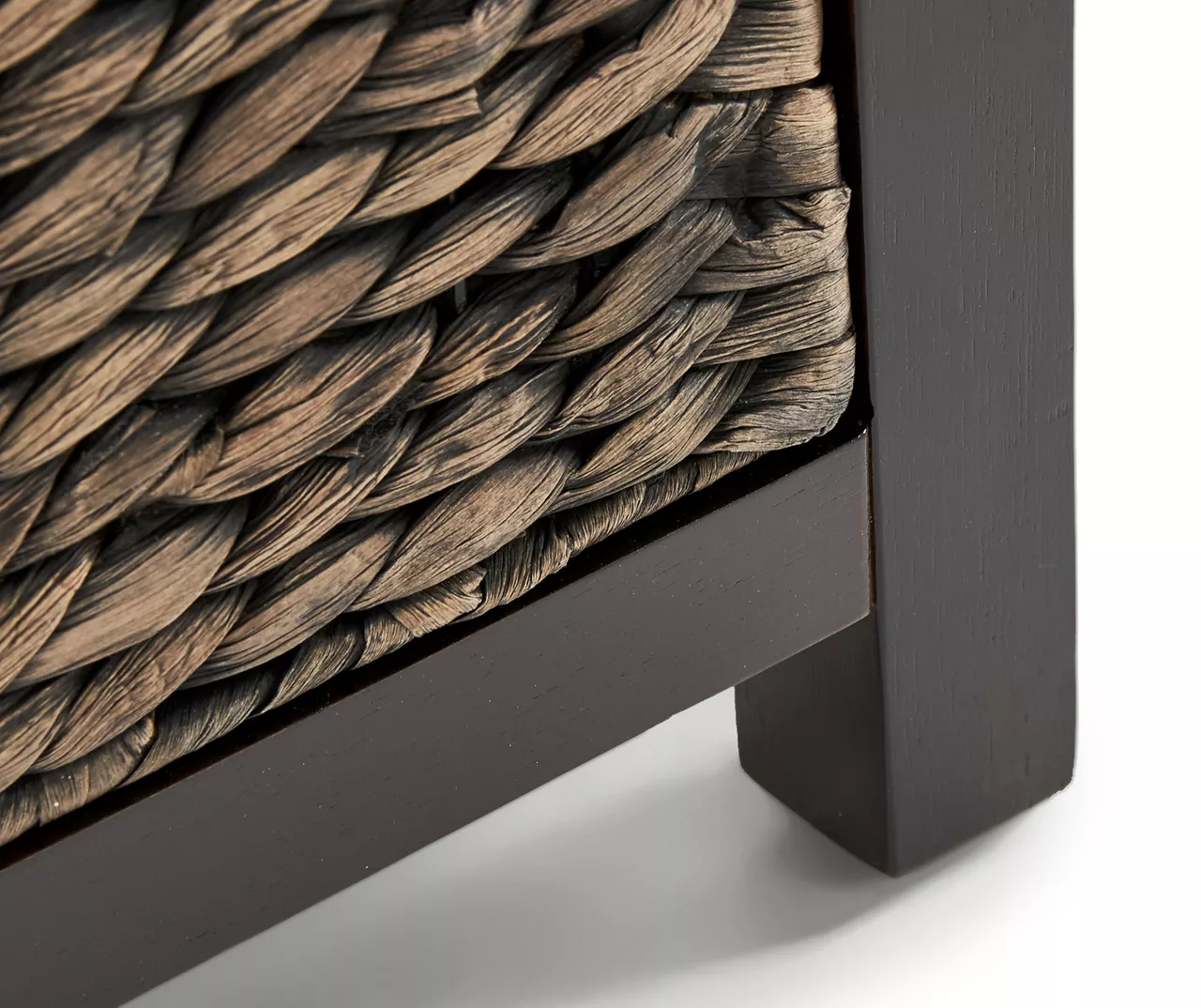 Rustic Black Wicker Storage Trunk - Image 11