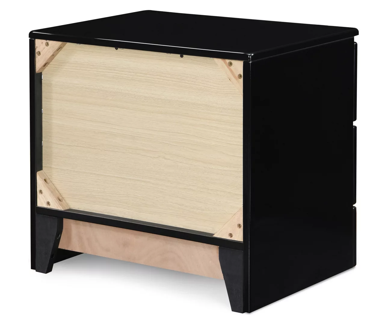 Black Hudson 2-Drawer Wood Nightstand - Image 14