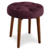 Penelope Eggplant Tufted Stool