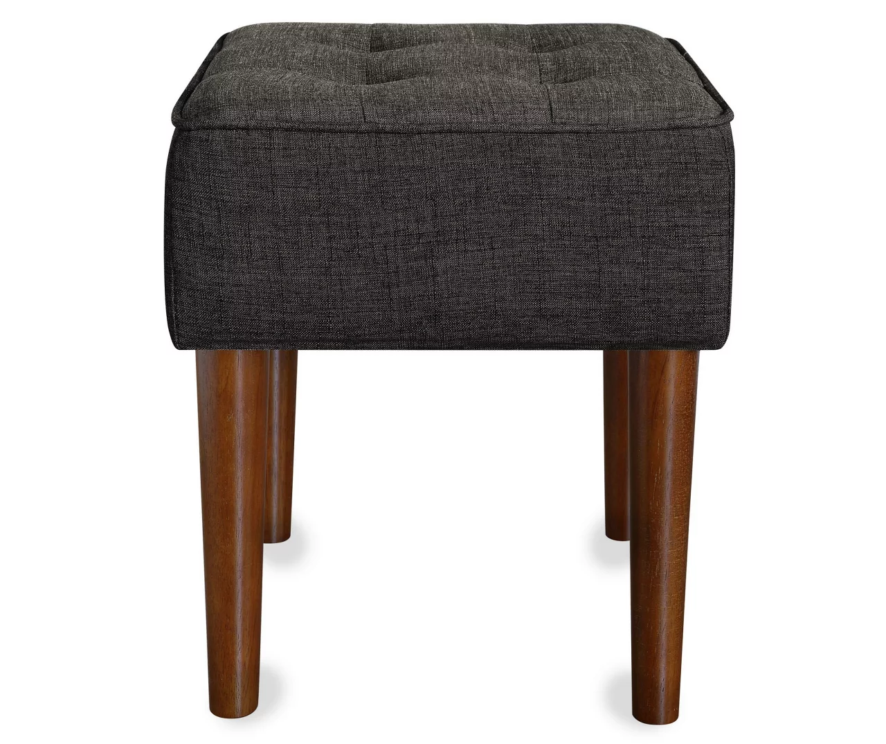 Aria Charcoal Grey Tufted Stool - Image 2