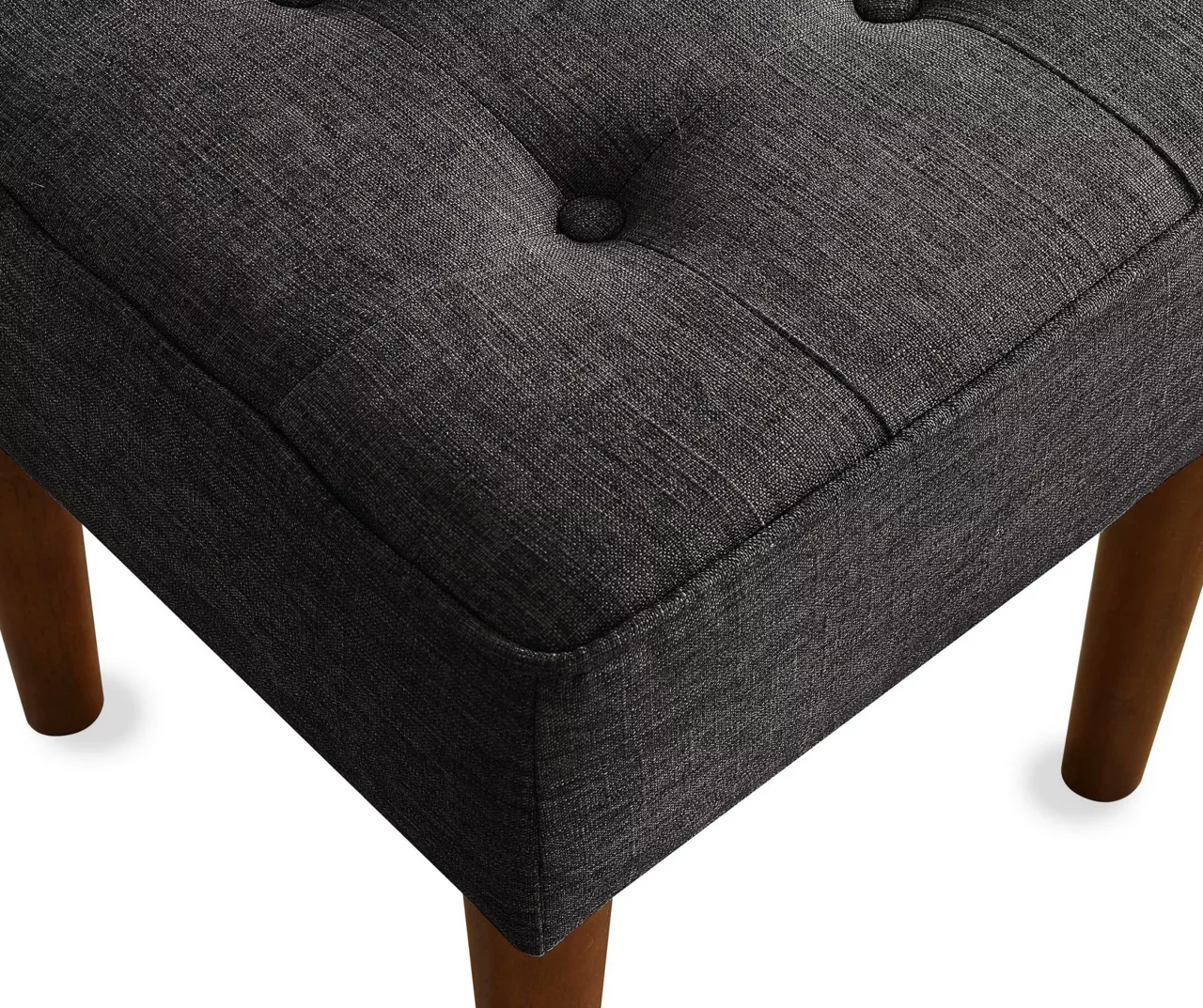 Aria Charcoal Grey Tufted Stool - Image 3