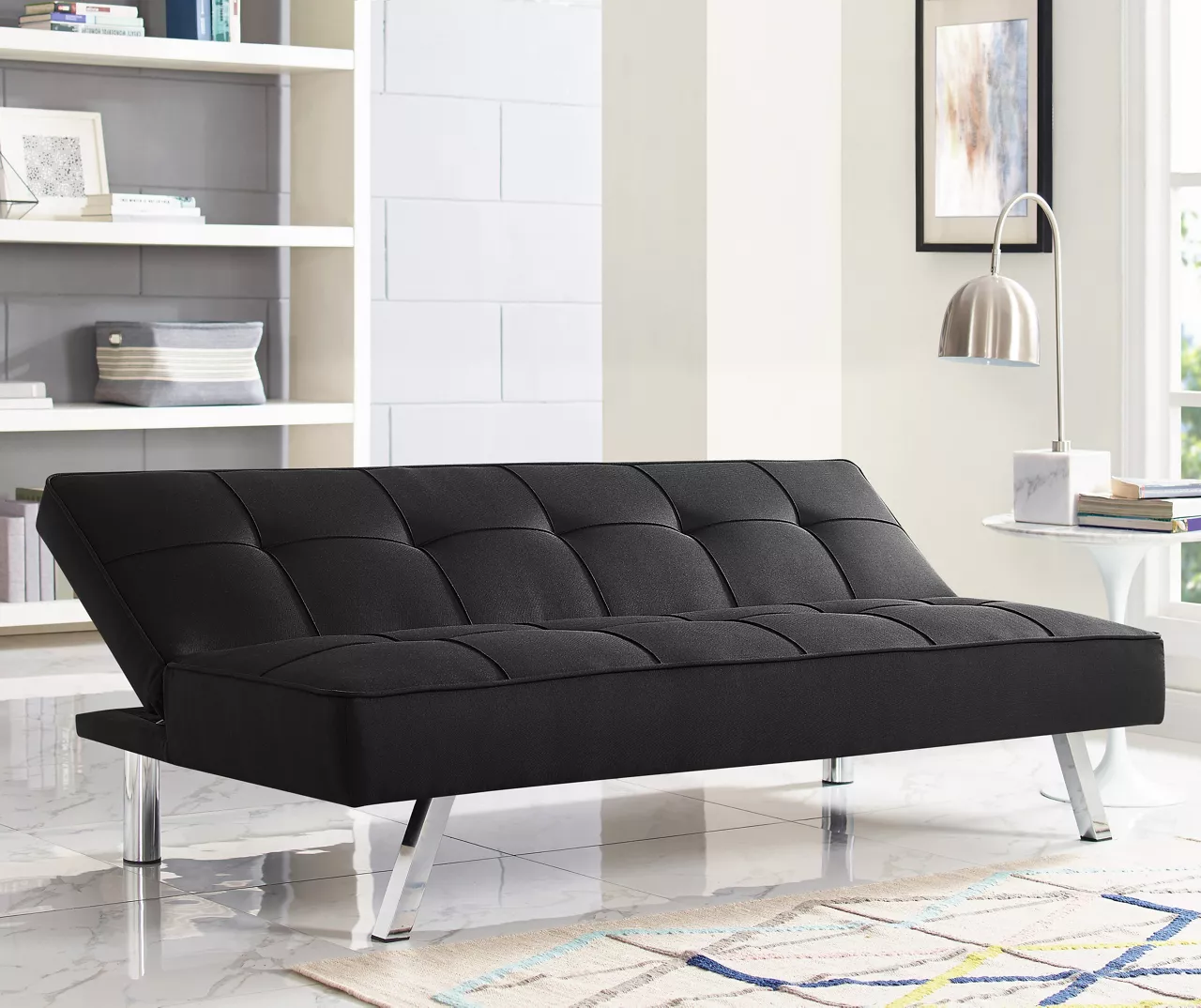 Corey Black Convertible Sofa - Image 3