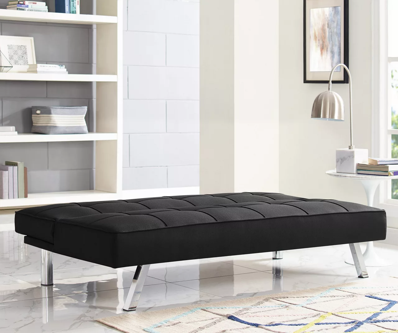 Corey Black Convertible Sofa - Image 4
