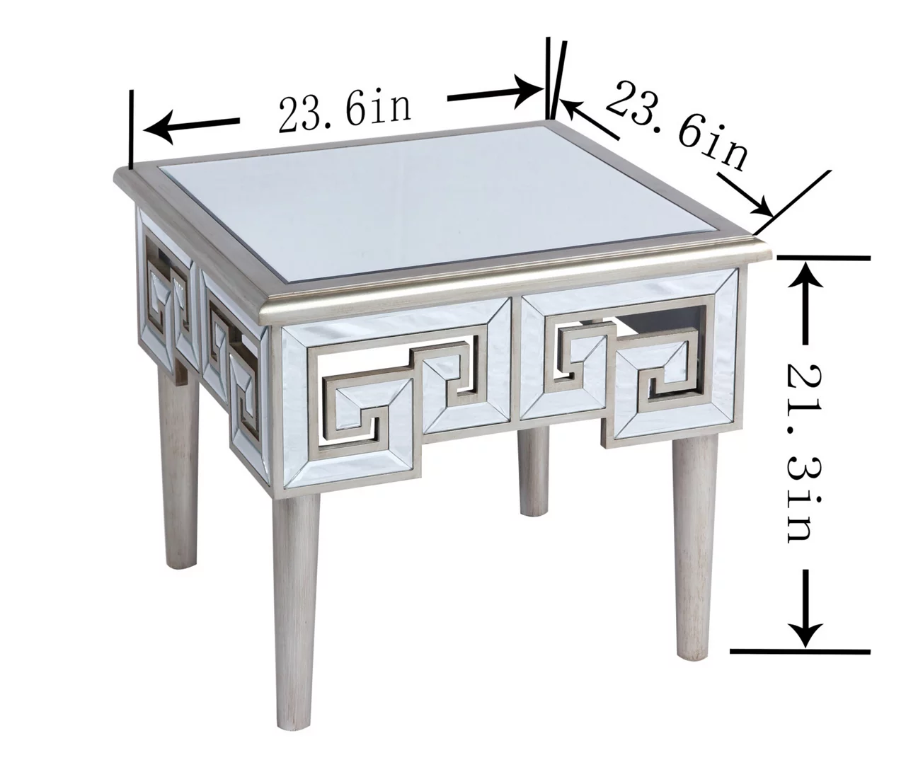 Shelton Silver Mirror End Table - Image 6