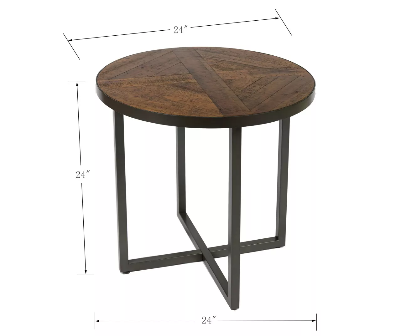 Scranton Antique Pine Round End Table - Image 5