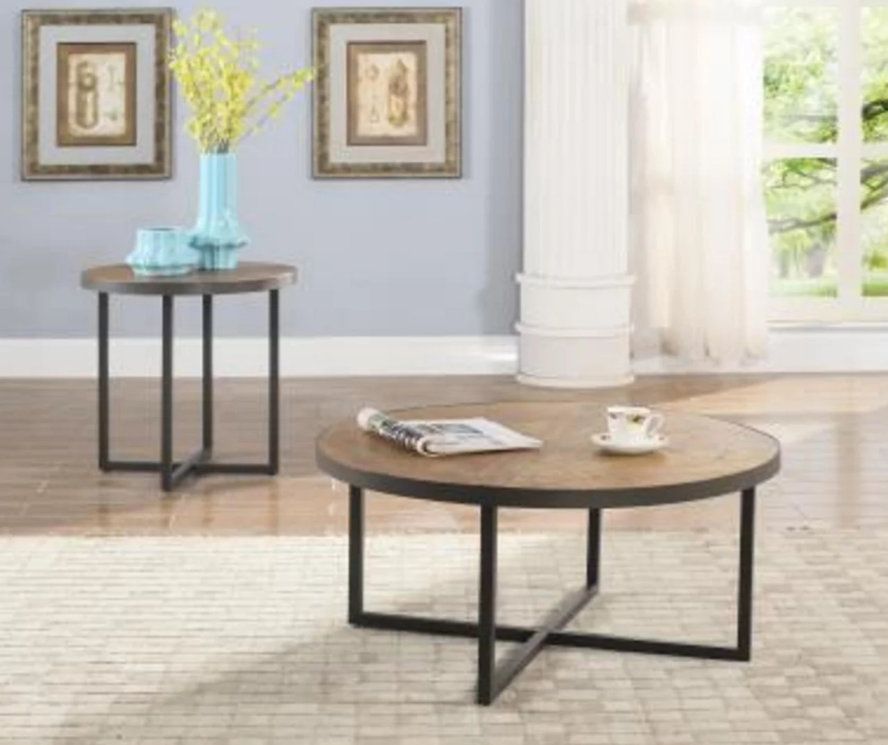 Scranton Antique Pine Round End Table - Image 4