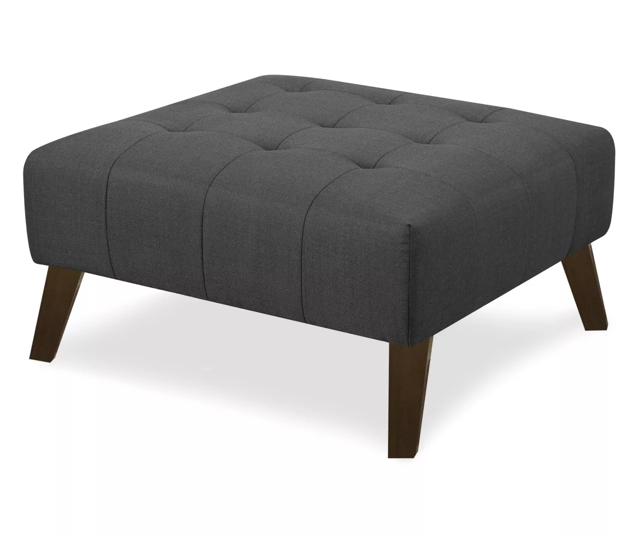Jasper Charcoal Pebble Square Ottoman - Image 5