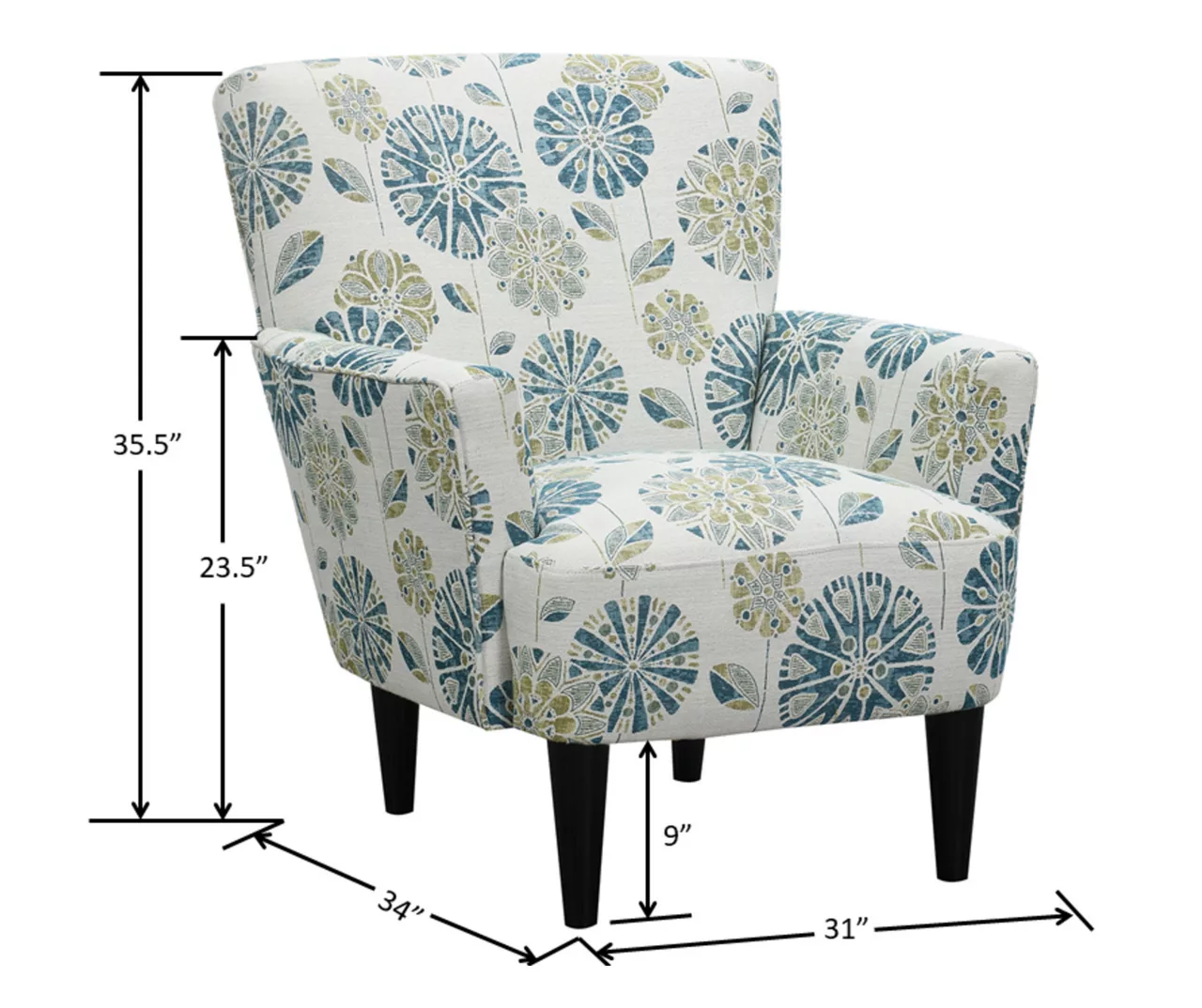 Middleton Cascade Teal Accent Chair - Image 8