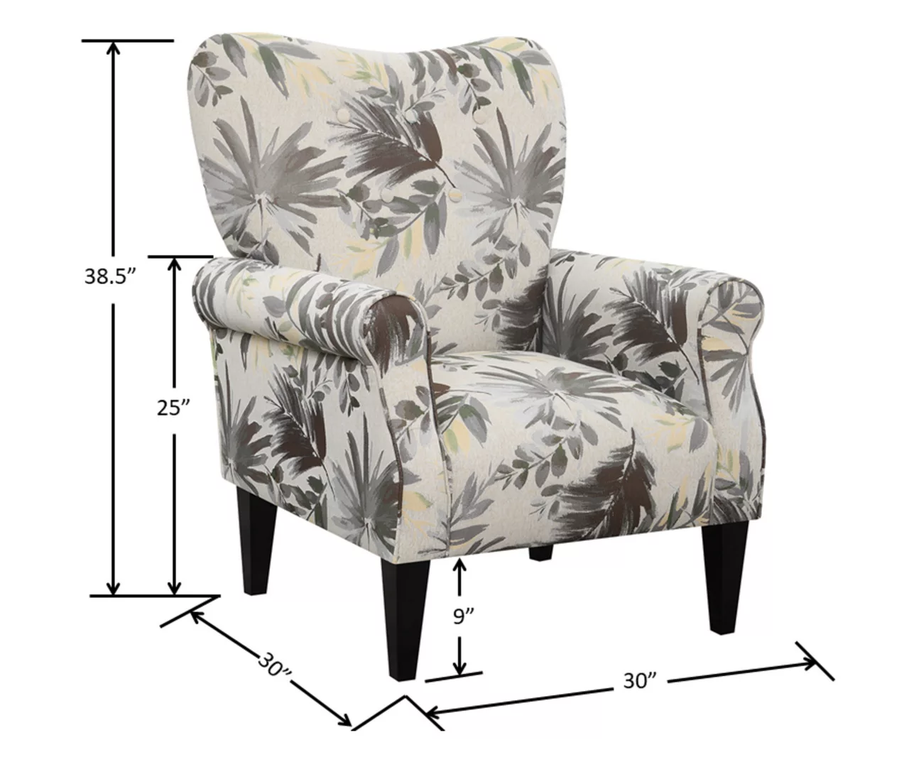 Willow River Lincoln Floral Accent Chair - Image 9