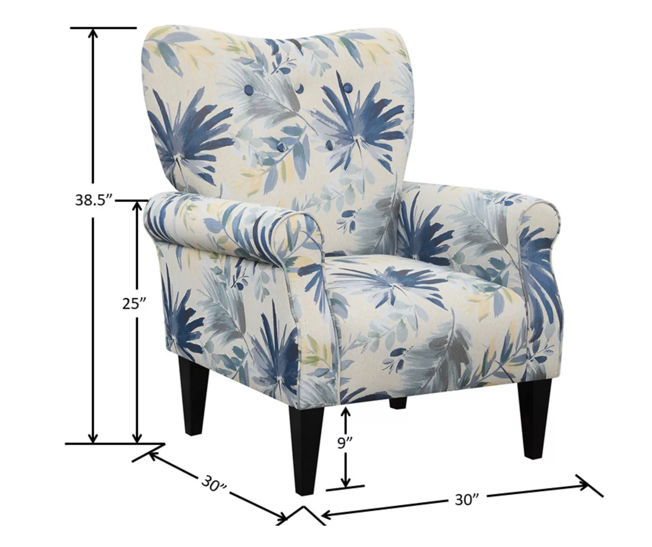 Willow River Lincoln Floral Accent Chair - Image 15