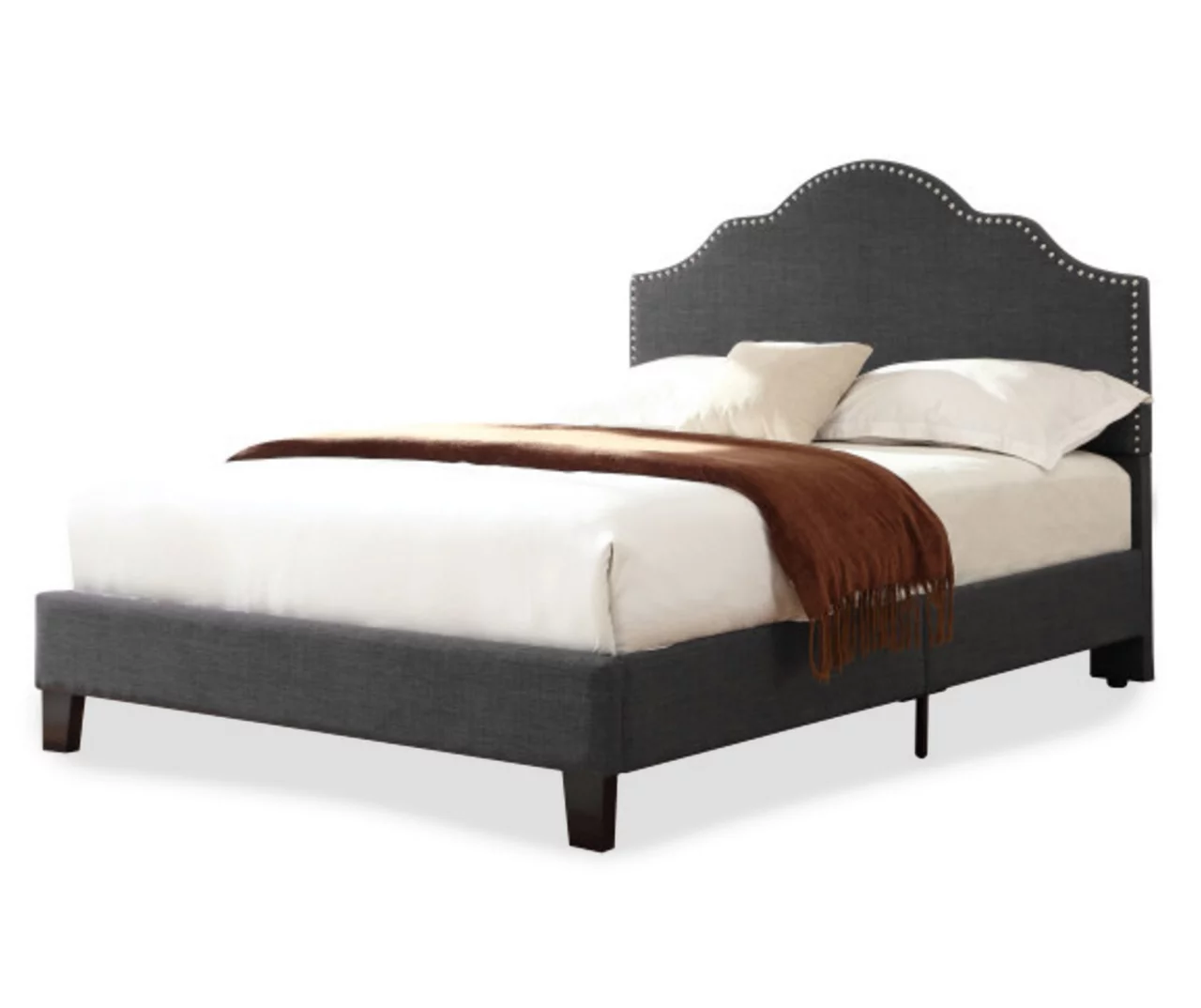 Lombard Charcoal Gray Full Upholstered Bed - Image 3