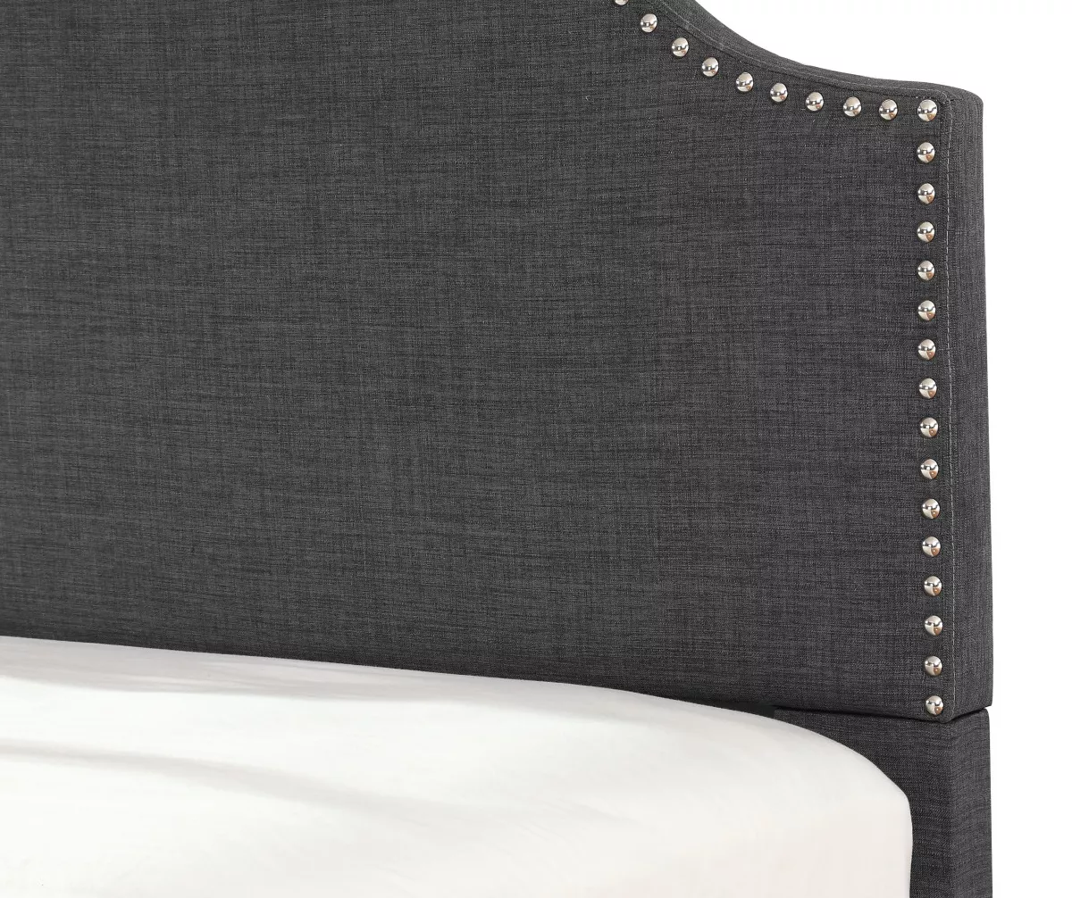 Lombard Charcoal Gray Full Upholstered Bed - Image 5