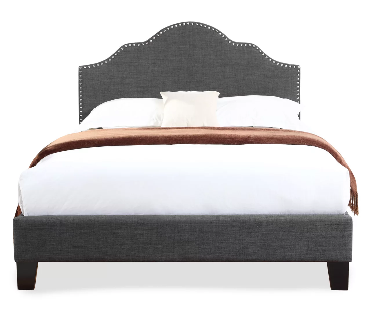 Lombard Charcoal Gray Queen Upholstered Bed - Image 2