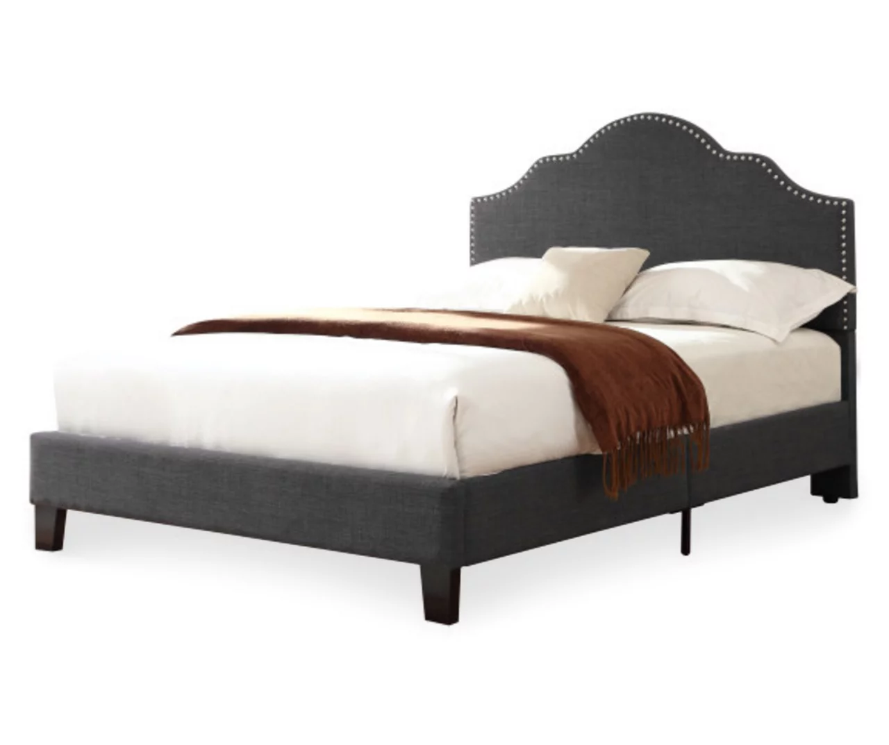 Lombard Charcoal Gray Queen Upholstered Bed - Image 3
