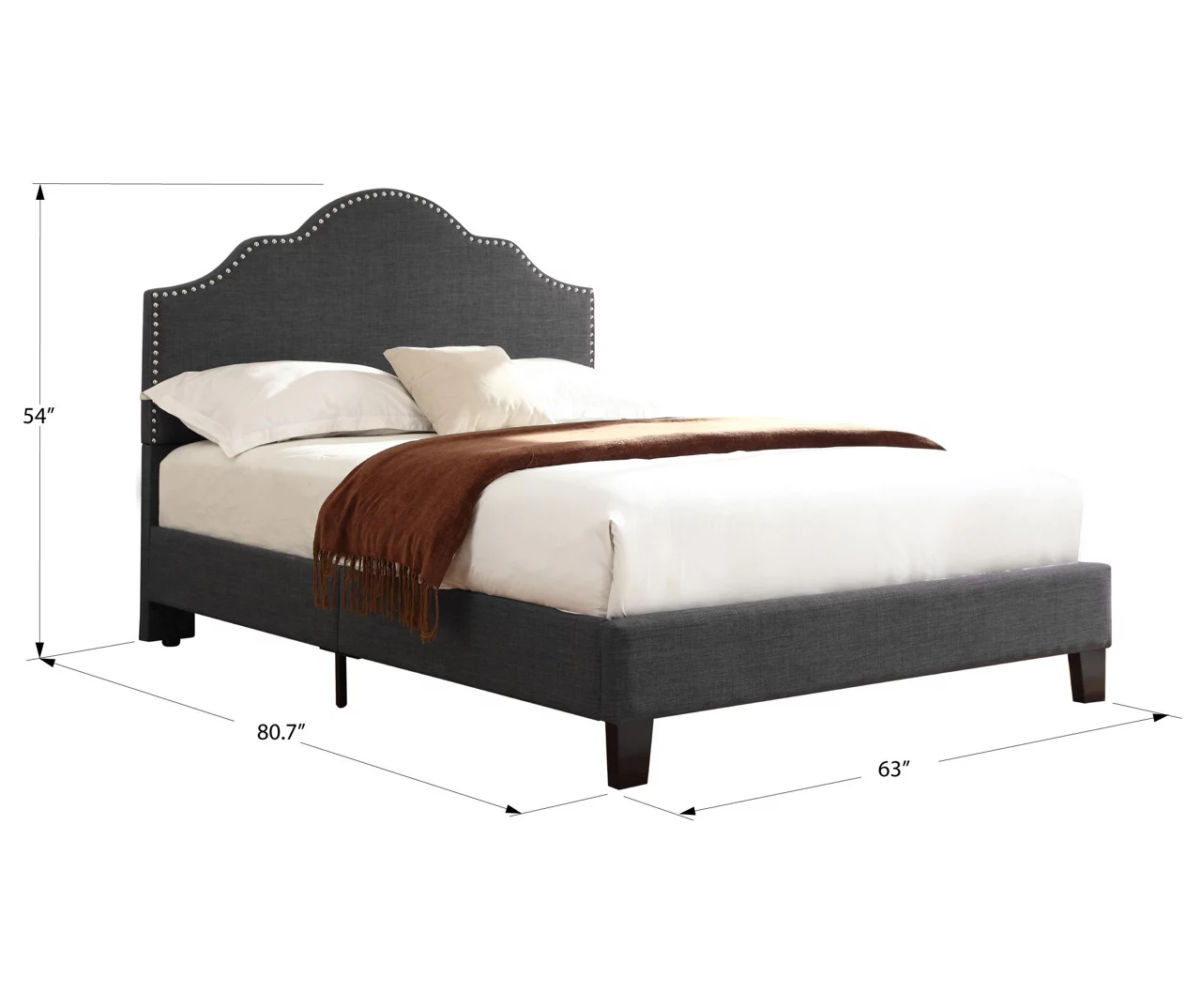Lombard Charcoal Gray Queen Upholstered Bed - Image 8