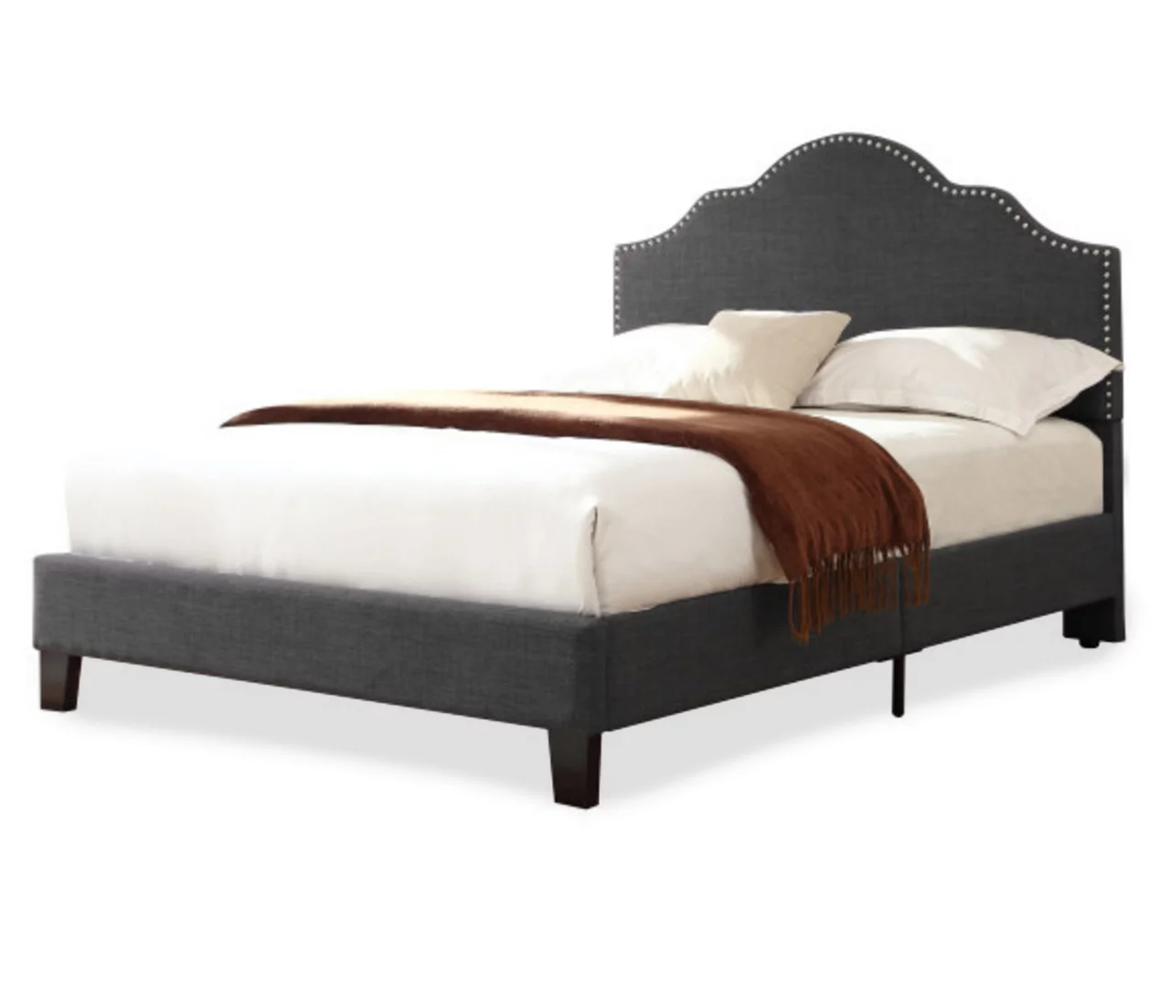 Lombard Charcoal Gray California King Upholstered Bed - Image 3